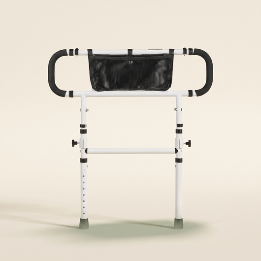 Bed safety rail shown straight-on